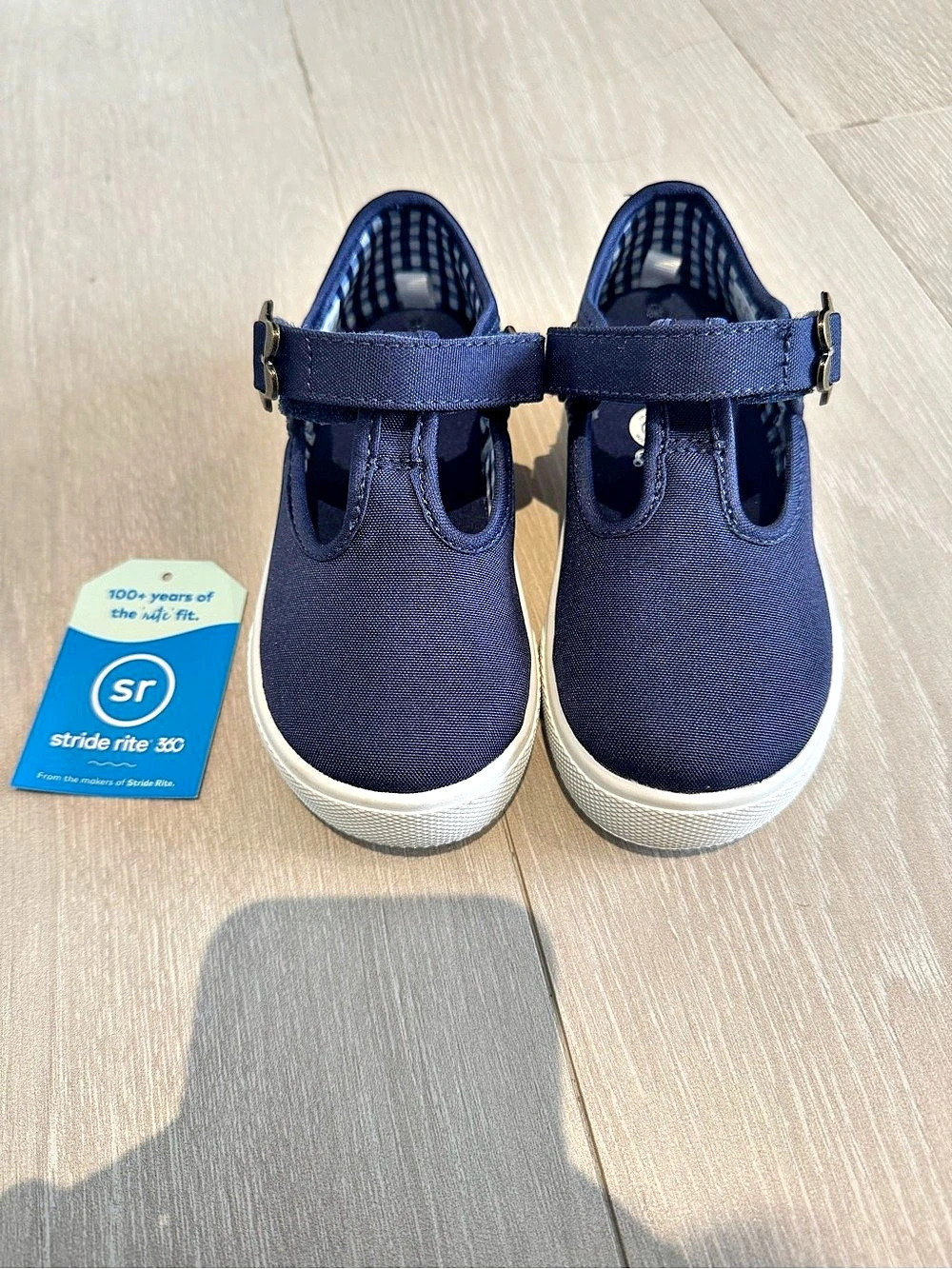 Stride Rite 360 Lacey 2.0 Mary Jane Girls US 10 Blue & White NWT